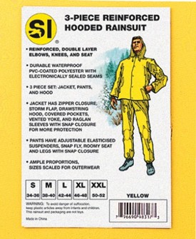 3 Piece Heavy Duty Rainsuit-3X Large or 4X Large